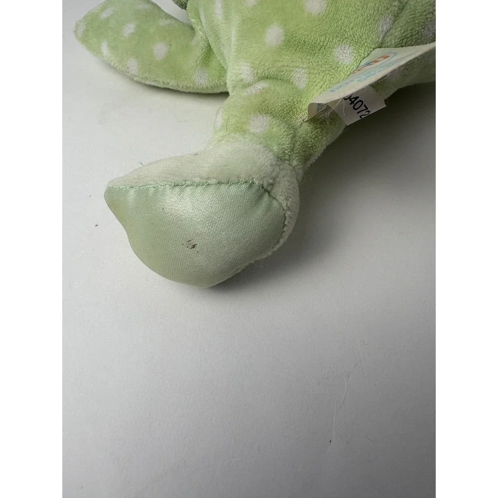 Baby GUND Dottie Dots‎ Frog Plush Toy Green White Polka Dot Rattle 58235
